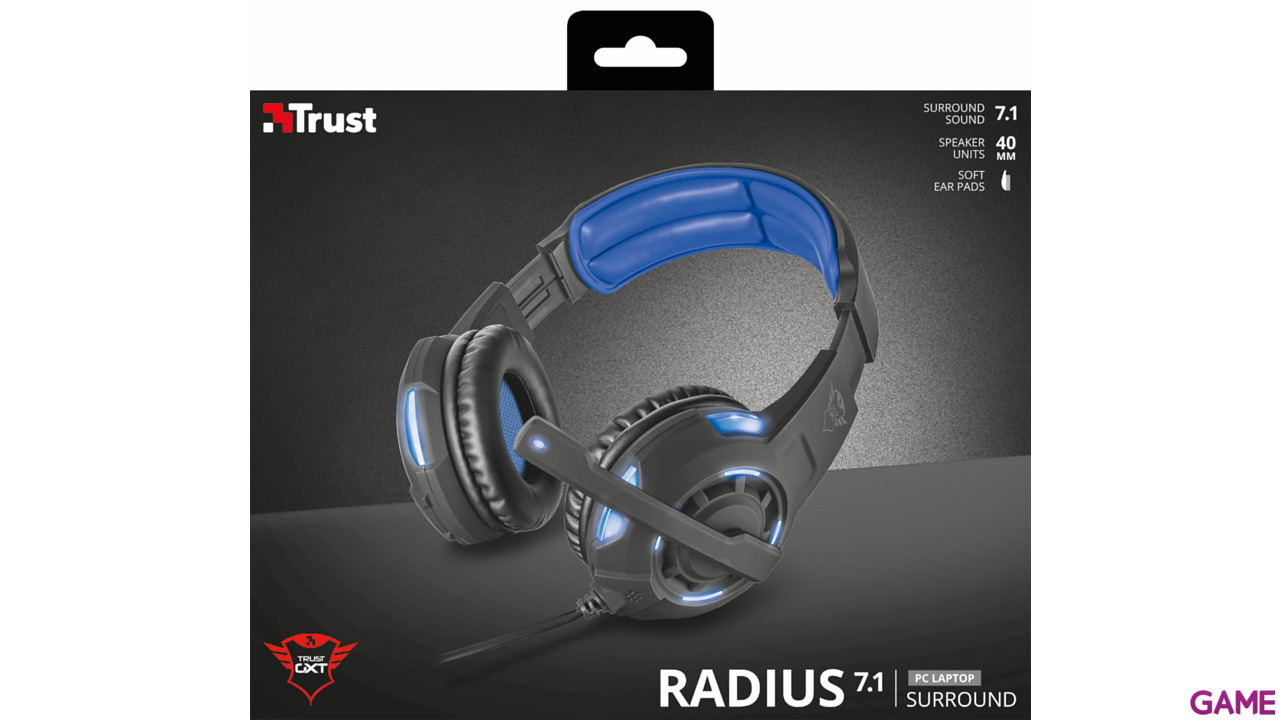 Trust GXT 350 Radius 7.1 USB LED Azul PC-PS4-PS5 - Auriculares Gaming-4