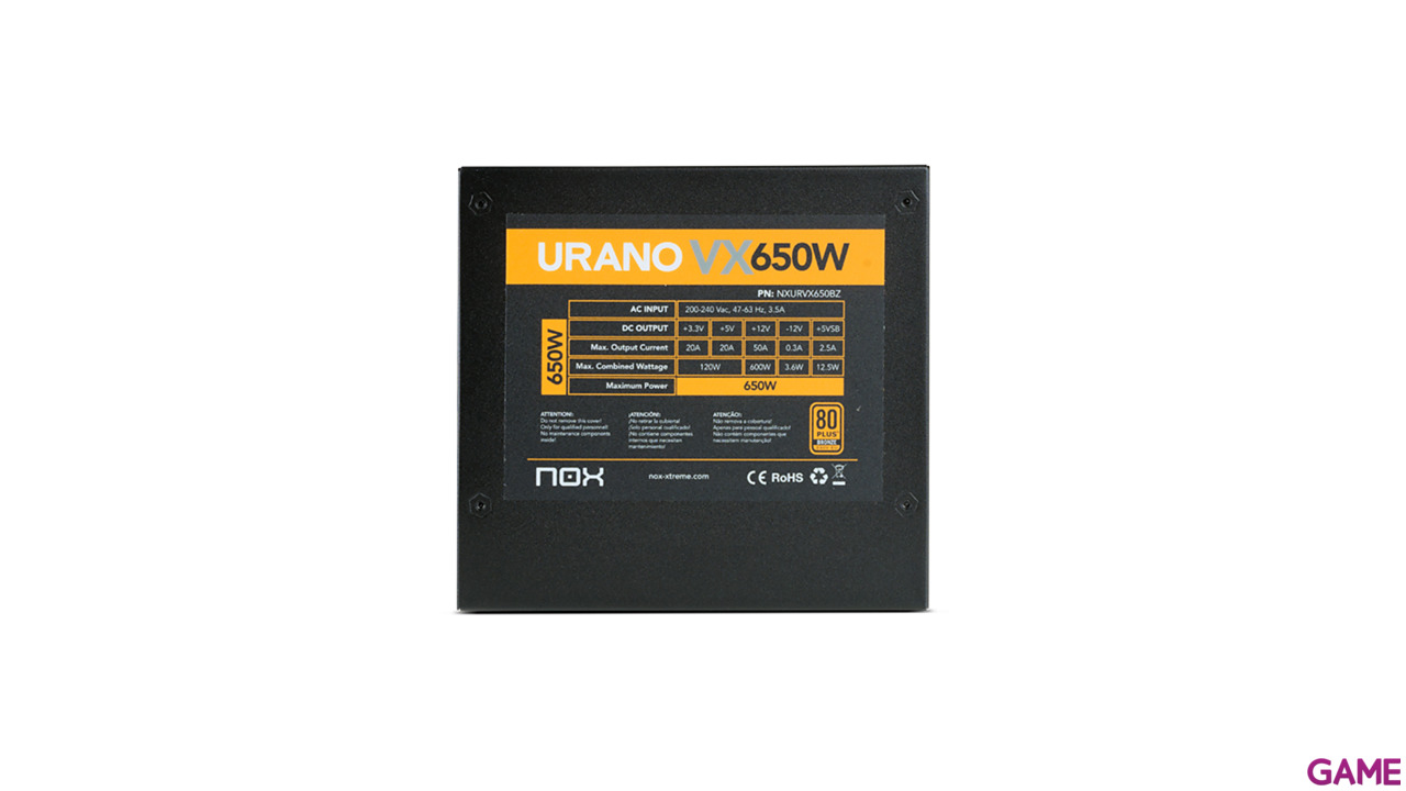 Nox Urano VX 650W 80+ Bronze - Fuente Alimentacion-7