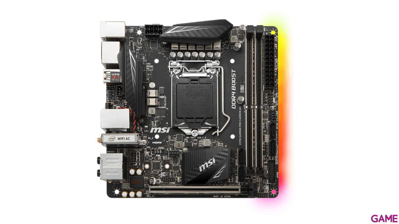 MSI Z370i Gaming Pro Carbon AC Mini ITX LGA1151 - Placa Base-8