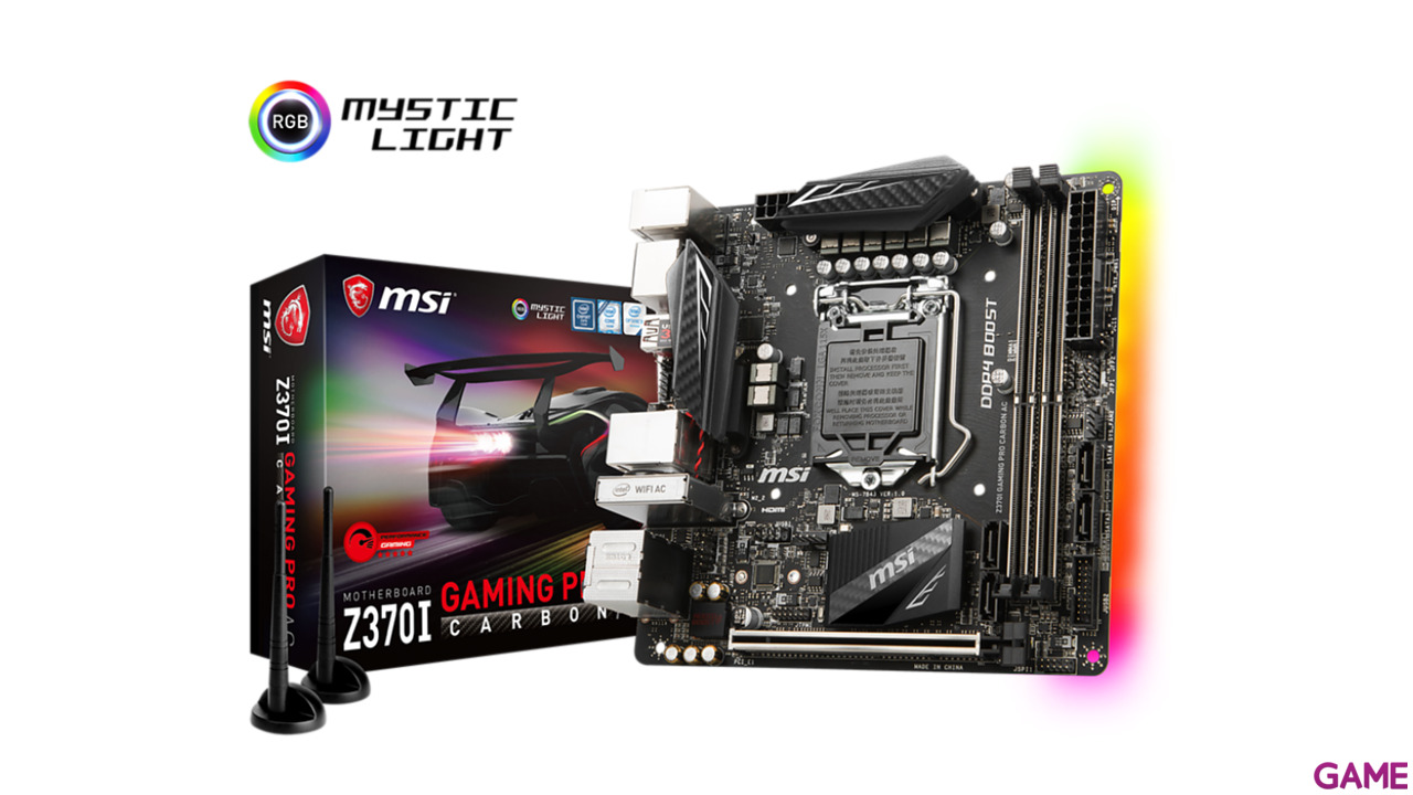 MSI Z370i Gaming Pro Carbon AC Mini ITX LGA1151 - Placa Base-9