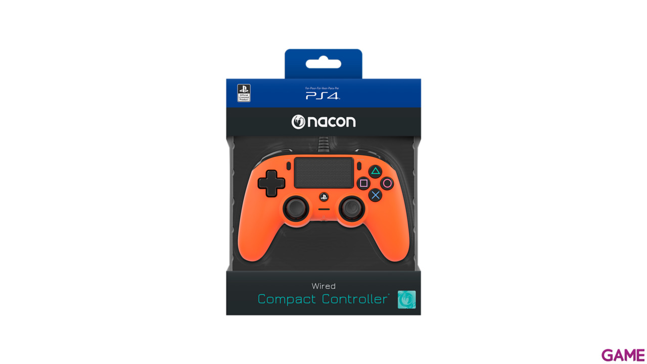 Mando Nacon Con Cable Naranja - Licencia Oficial Sony-2