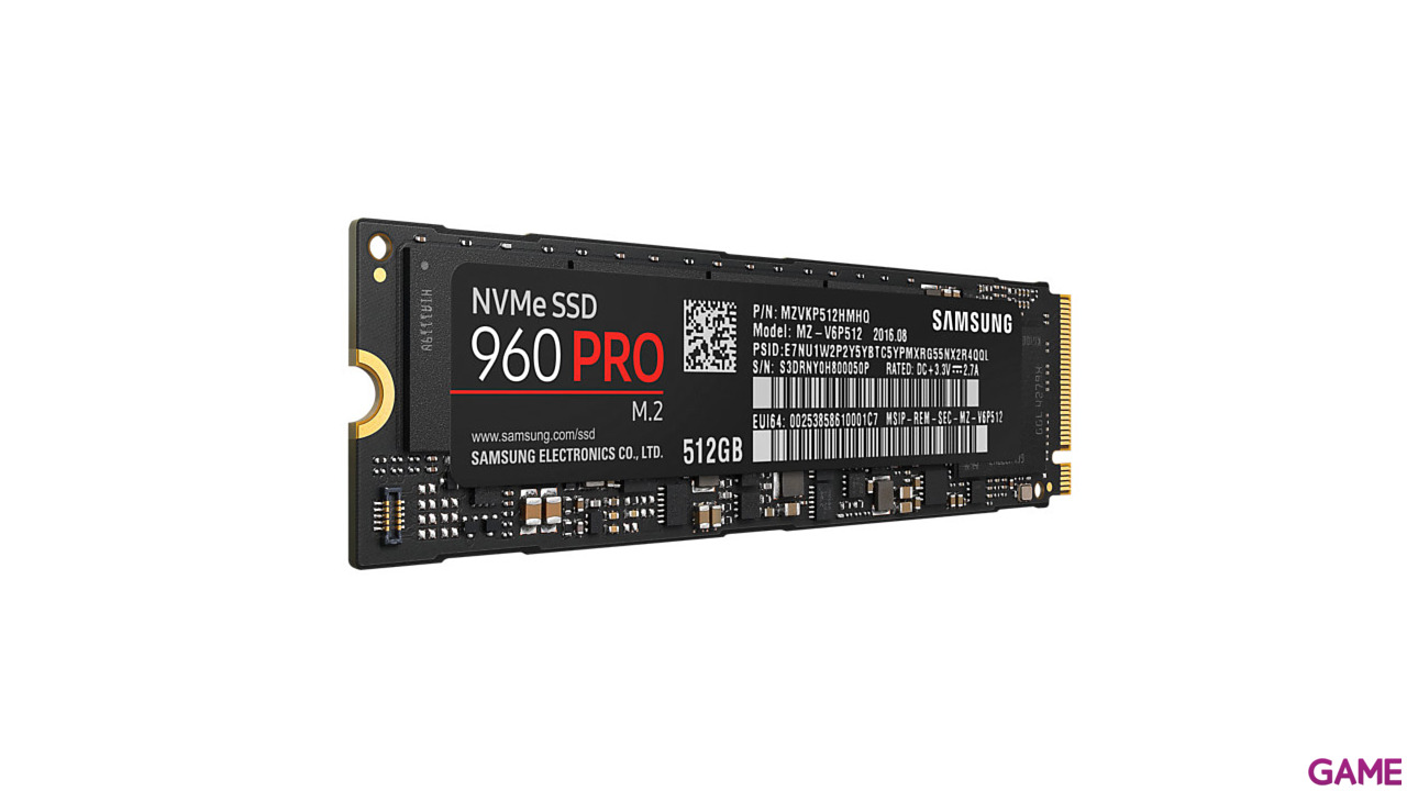 Samsung 960 PRO 512GB SSD M.2 NVMe-4