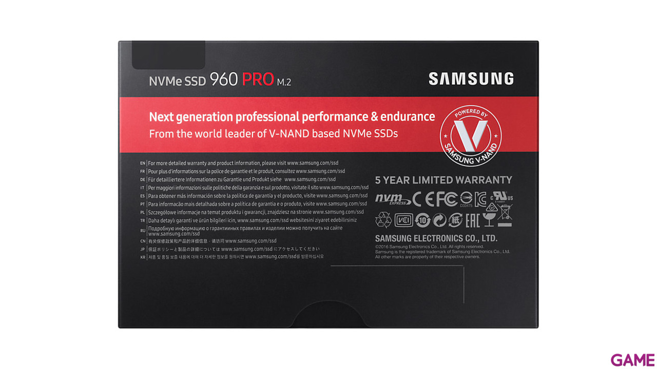 Samsung 960 PRO 512GB SSD M.2 NVMe-10