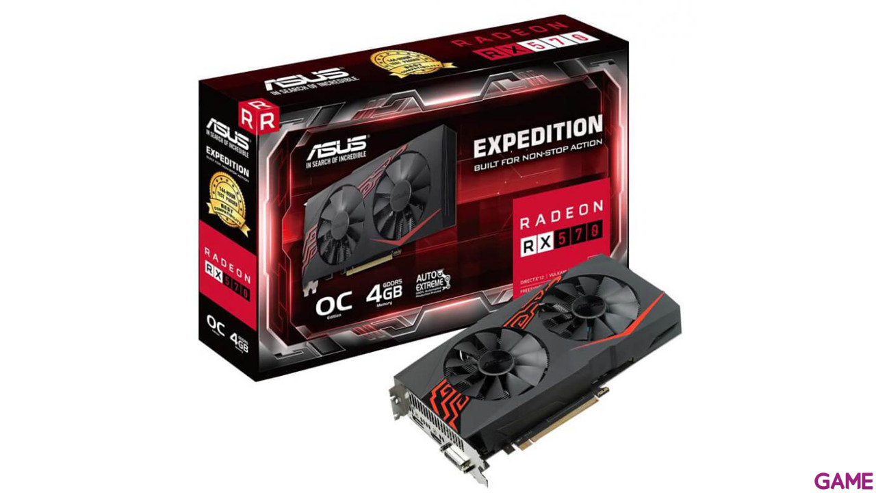ASUS Radeon RX 570 Expedition OC 4GB GDDR5 - Tarjeta Gráfica Gaming-0