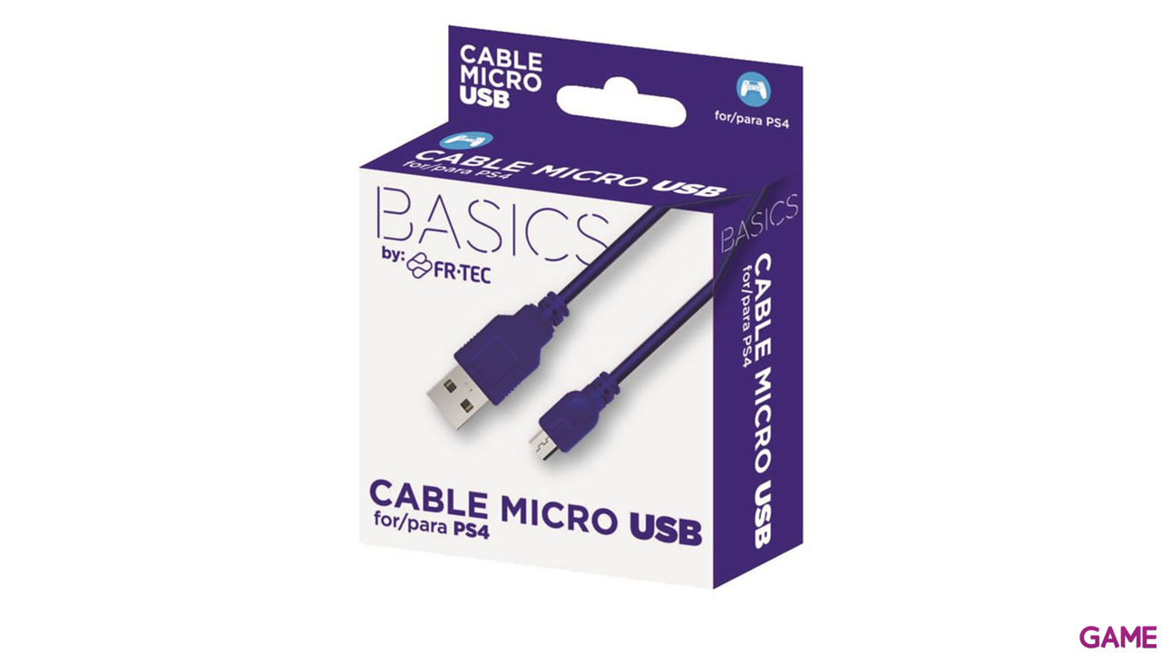 Cable Carga MicroUSB 3m FR-Tec Azul-0