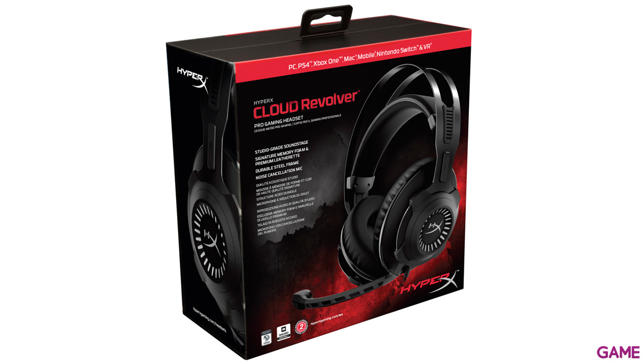 HyperX Cloud Revolver Gun Metal PC-PS4-PS5-XBOX-SWITCH-MOVIL - Auriculares Gaming-8