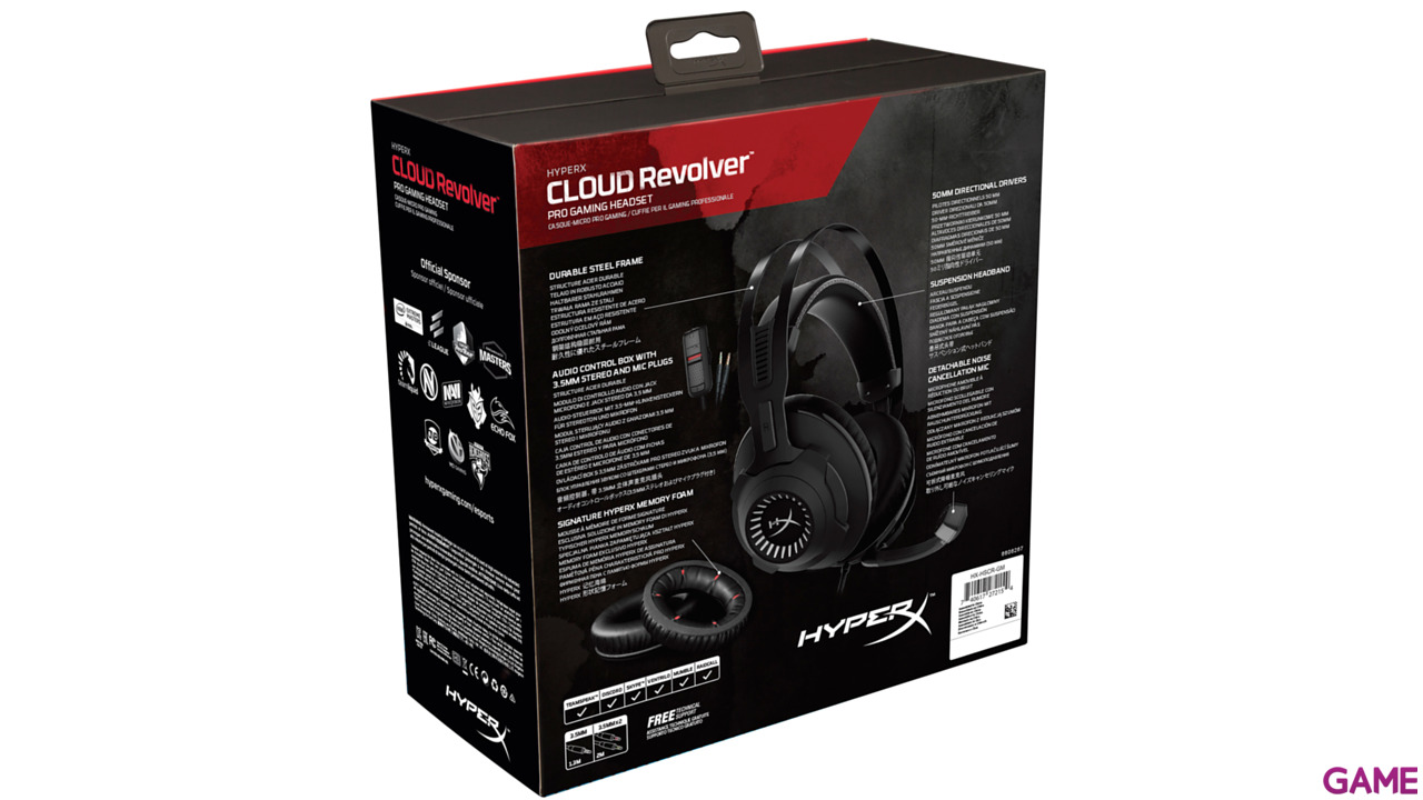 HyperX Cloud Revolver Gun Metal PC-PS4-PS5-XBOX-SWITCH-MOVIL - Auriculares Gaming-9
