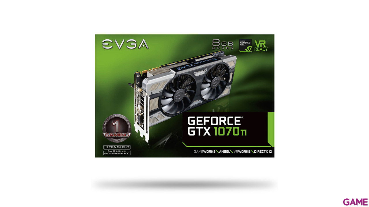 EVGA GeForce GTX 1070 Ti FTW ULTRA SILENT GAMING 8GB GDDR5-7