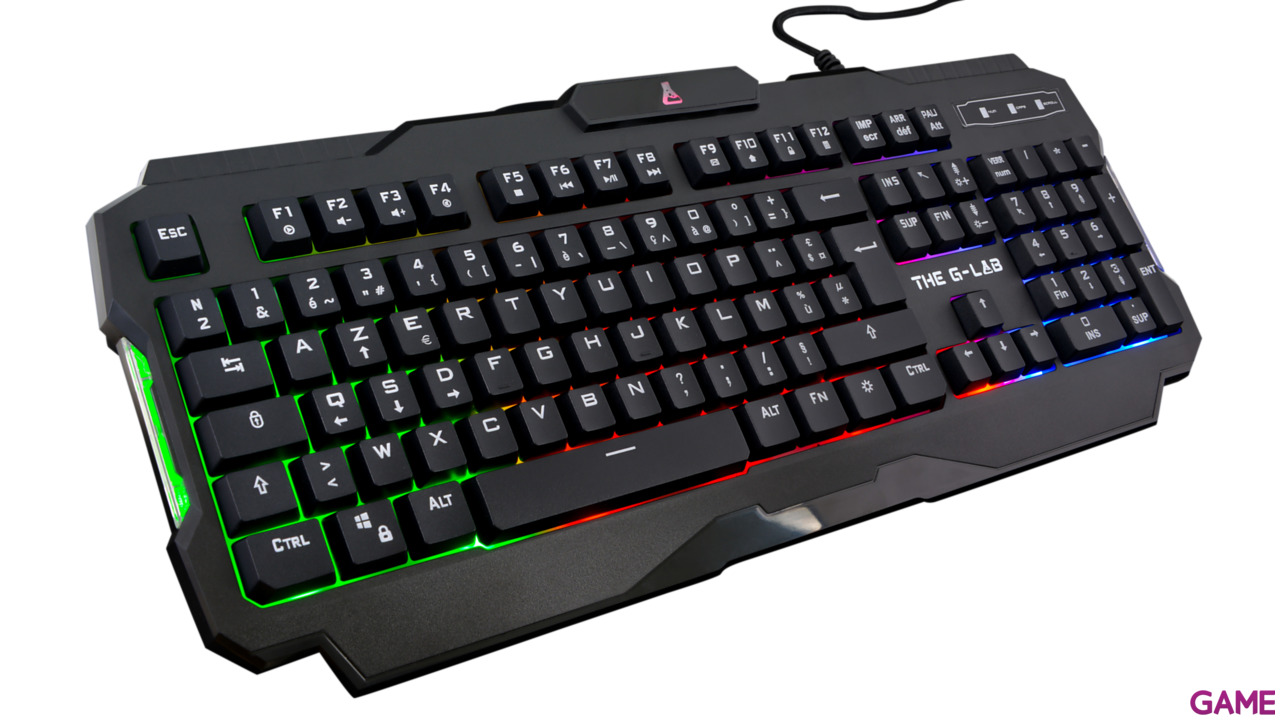 The G-Lab Combo Helium Teclado+Ratón+Alfombrilla+Auriculares LED Multicolor - Pack Gaming-5