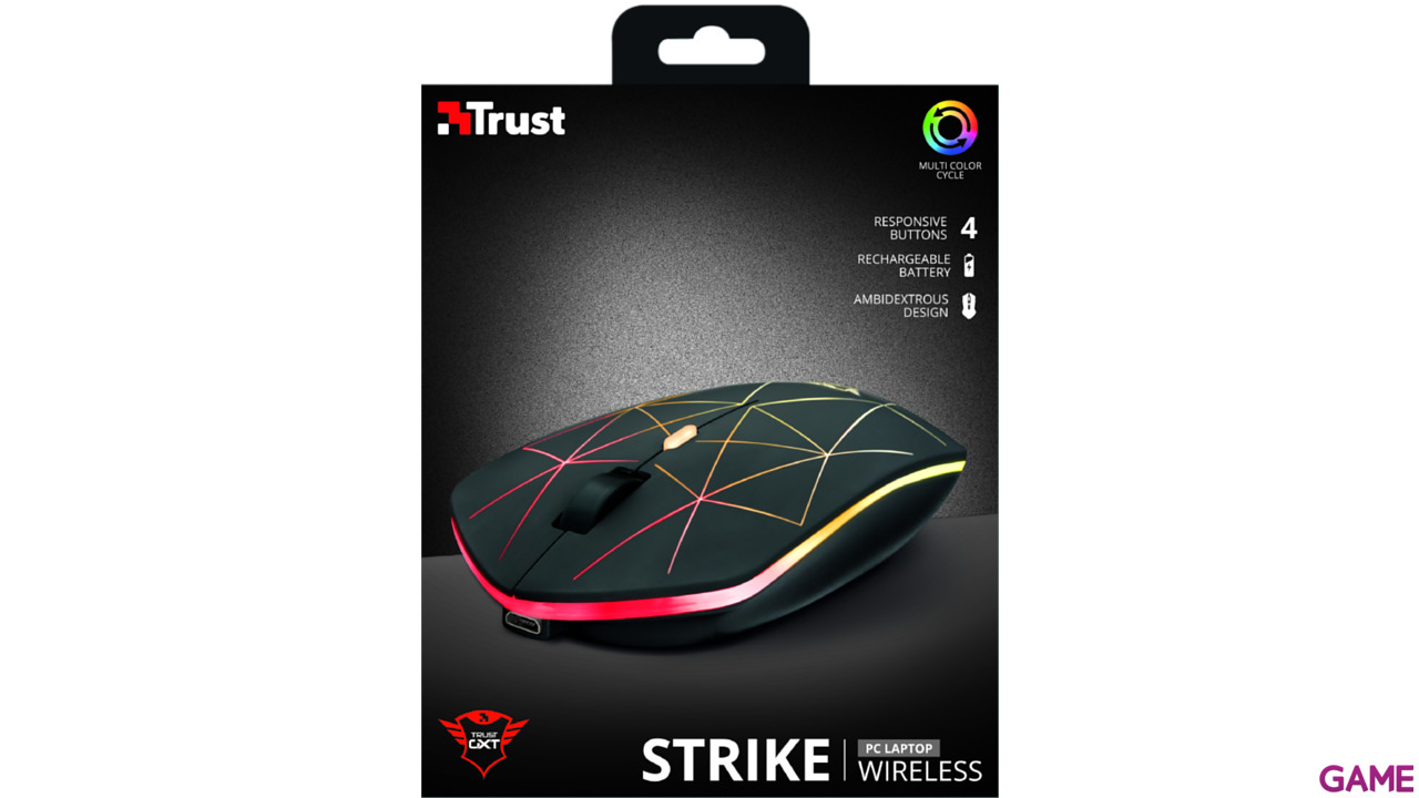Trust GXT 117 Strike Wireless 1400 DPI RGB - Ratón Gaming-4
