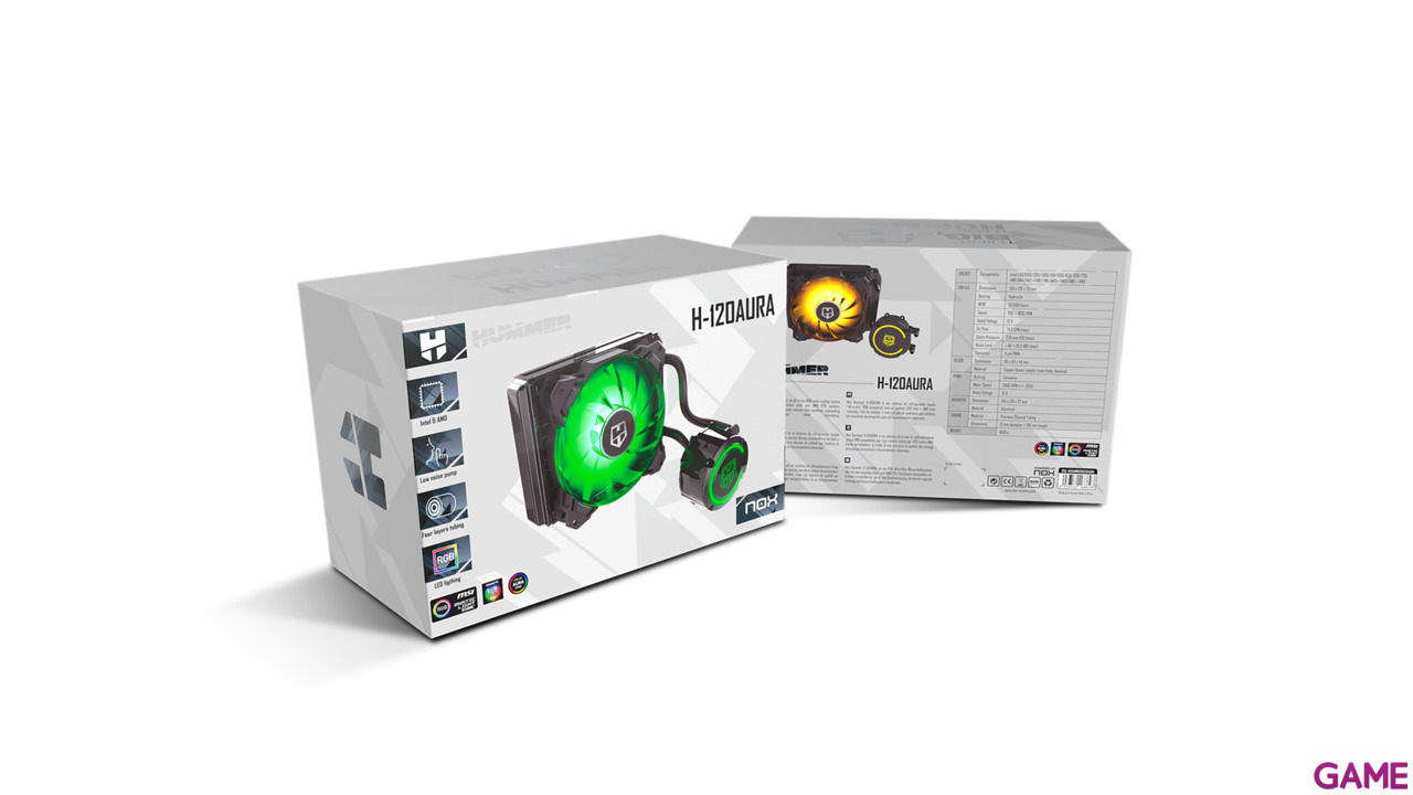 Nox H120 Aura RGB - Disipador de CPU-12