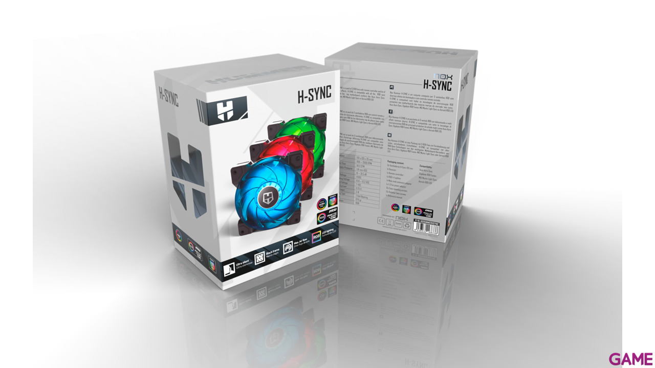 Nox H-Sync RGB Triple Pack - Ventilador 120mm - Ventilador 120mm-8