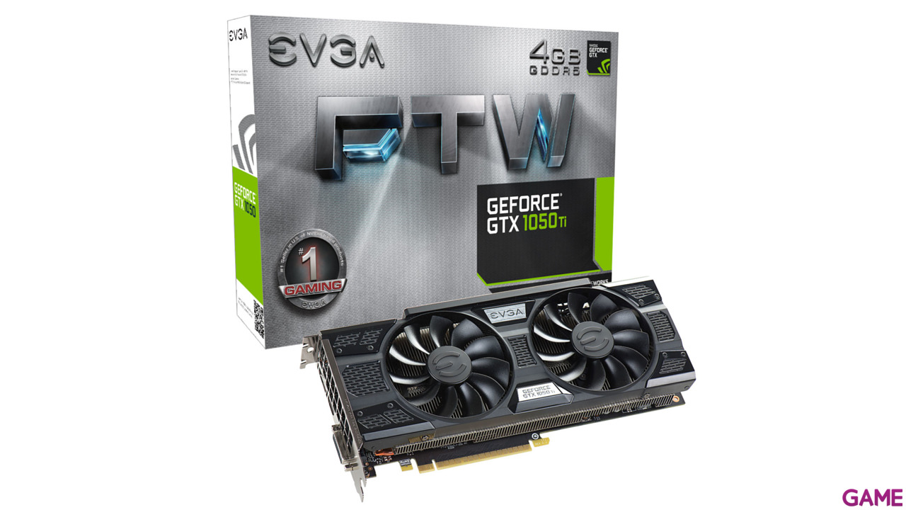 EVGA GeForce GTX 1050 Ti FTW GAMING 4GB GDDR5 - Tarjeta Gráfica Gaming-0