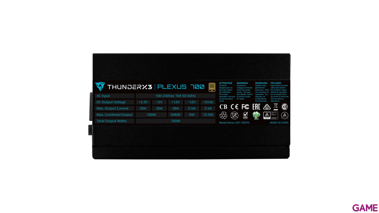 ThunderX3 Plexus 700 700W 80+ Gold Full-Modular - Fuente Alimentacion-7