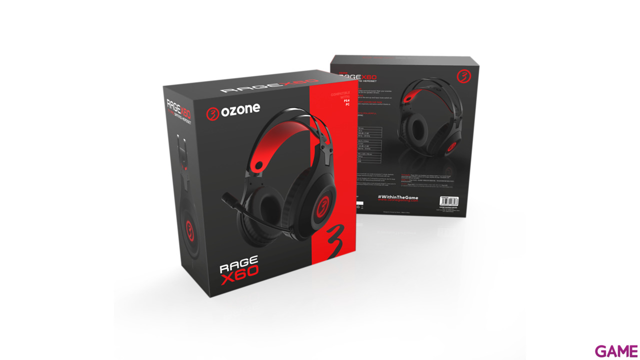 OZONE Rage X60 7.1 USB LED Rojo PC-PS4-PS5 - Auriculares Gaming-10