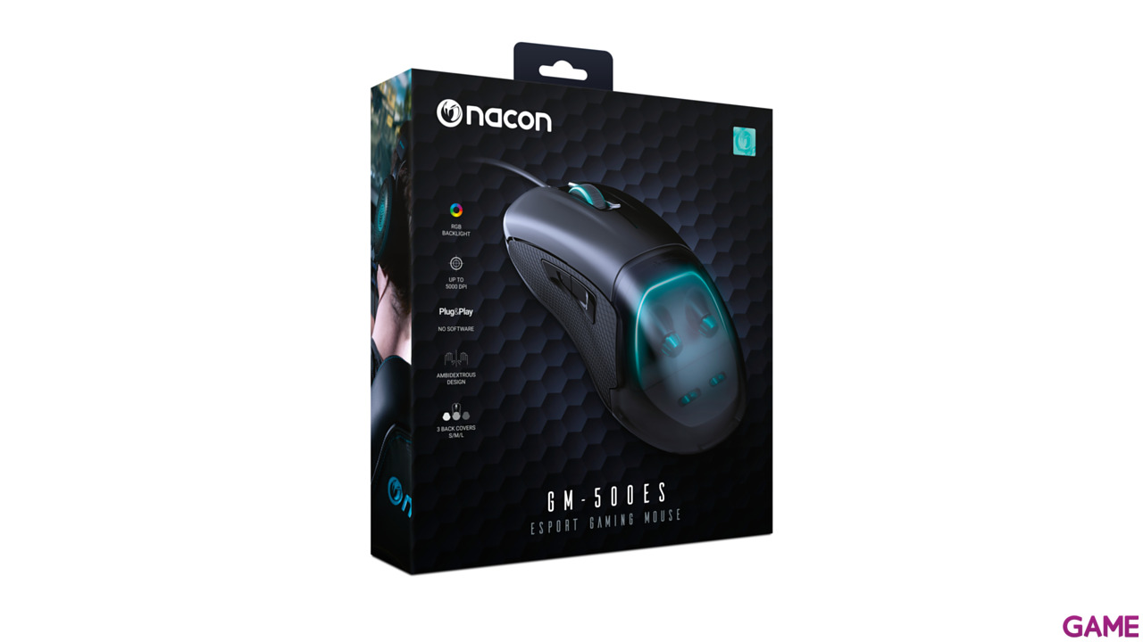 Nacon GM-500 ES RGB 5000 DPI Ambidiestro-11