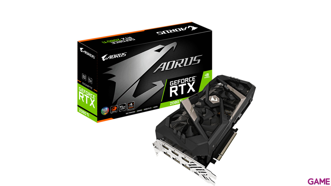 GIGABYTE AORUS GeForce RTX 2080 Ti 11GB GDDR6 - Tarjeta Gráfica Gaming-0