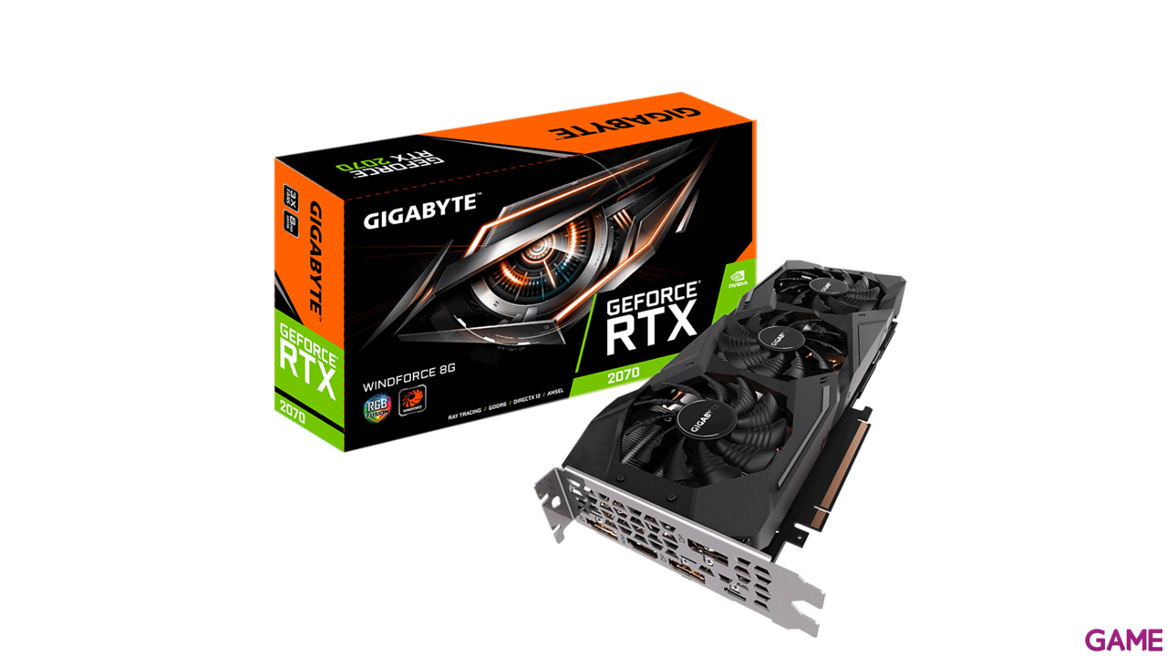 GIGABYTE GeForce RTX 2070 WINDFORCE 8GB GDDR6 - Tarjeta Gráfica Gaming-0