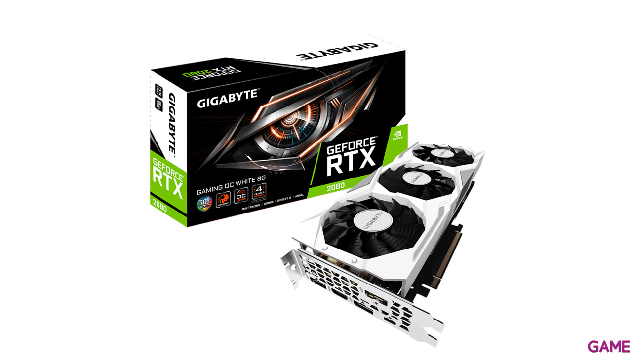 GIGABYTE GeForce RTX 2080 GAMING OC WHITE 8GB GDDR6 - Tarjeta Gráfica Gaming-1