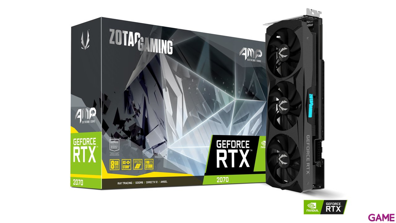 ZOTAC GAMING GeForce RTX 2070 AMP! Extreme Core 8GB GDDR6 - Tarjeta Gráfica Gaming-0