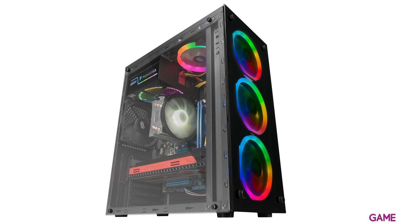 Mars Gaming MCG RGB Cristal Templado ATX-1