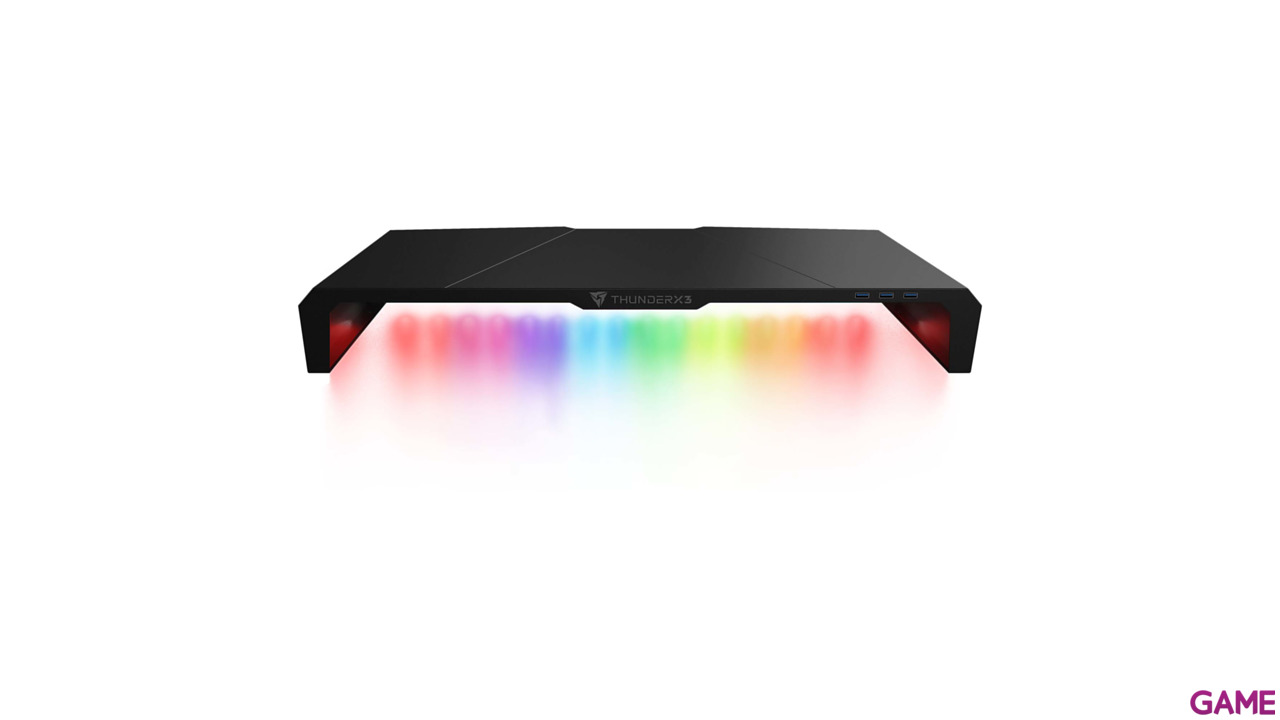 THUNDERX3 AS5HEX - Soporte Stand Monitor RGB Con HUB USB-3