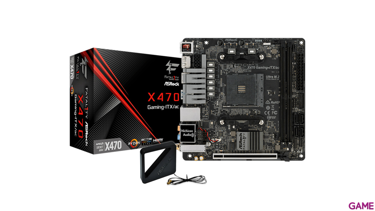 ASRock Fatal1ty X470 Gaming-ITX/ac ATX AM4 - Placa Base-0