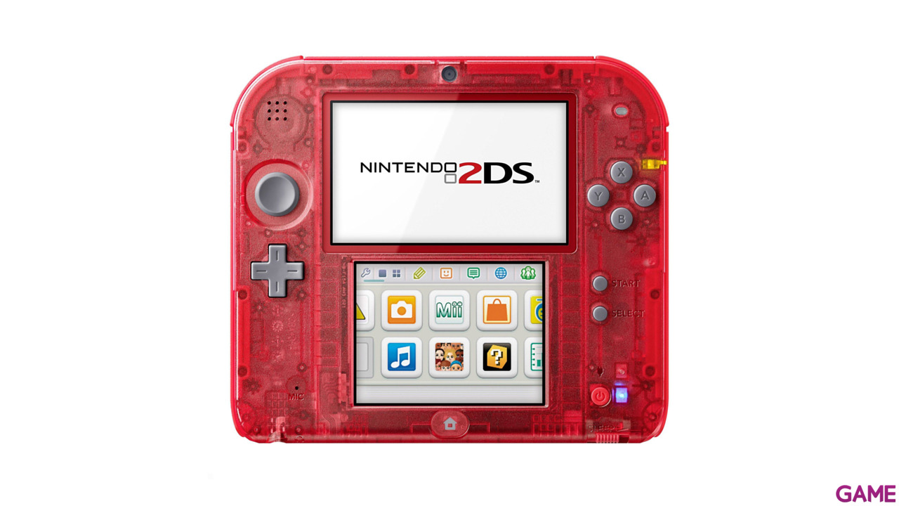 Nintendo 2DS Transparente Rojo + Pokemon Rojo (Preinstalado)-2