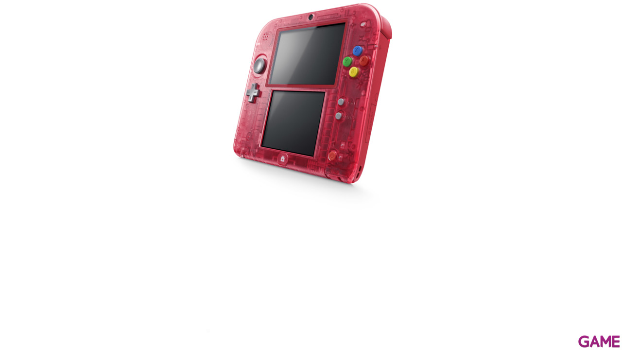 Nintendo 2DS Transparente Rojo + Pokemon Rojo (Preinstalado)-3