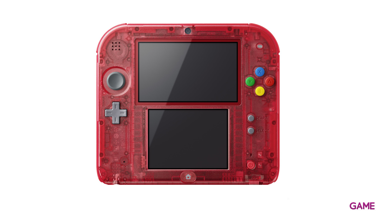 Nintendo 2DS Transparente Rojo + Pokemon Rojo (Preinstalado)-5