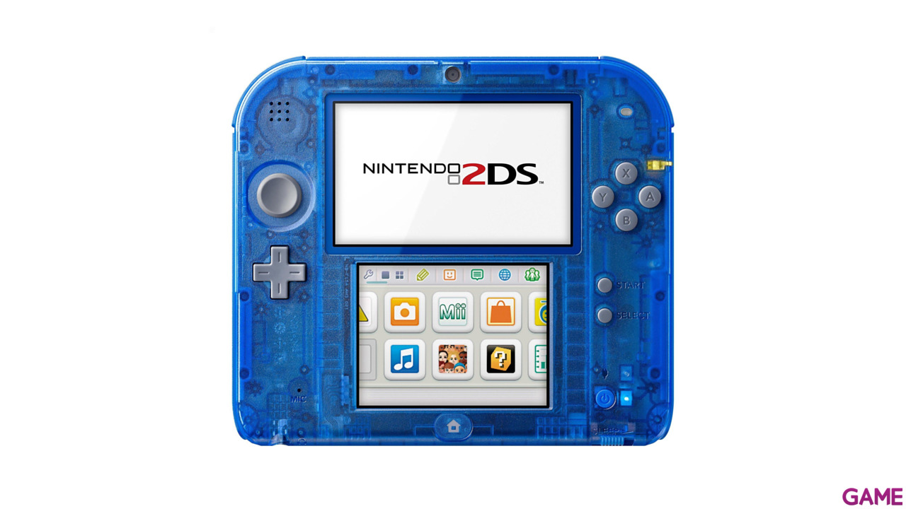 Nintendo 2DS Transparente Azul + Pokemon Azul (Preinstalado)-0
