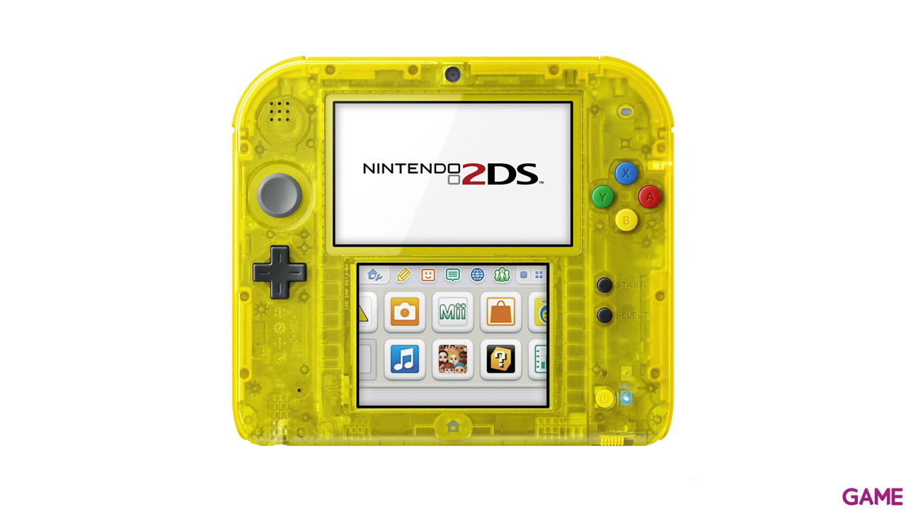 Nintendo 2DS Transparente Amarillo + Pokemon Amarillo (Preinstalado)-0