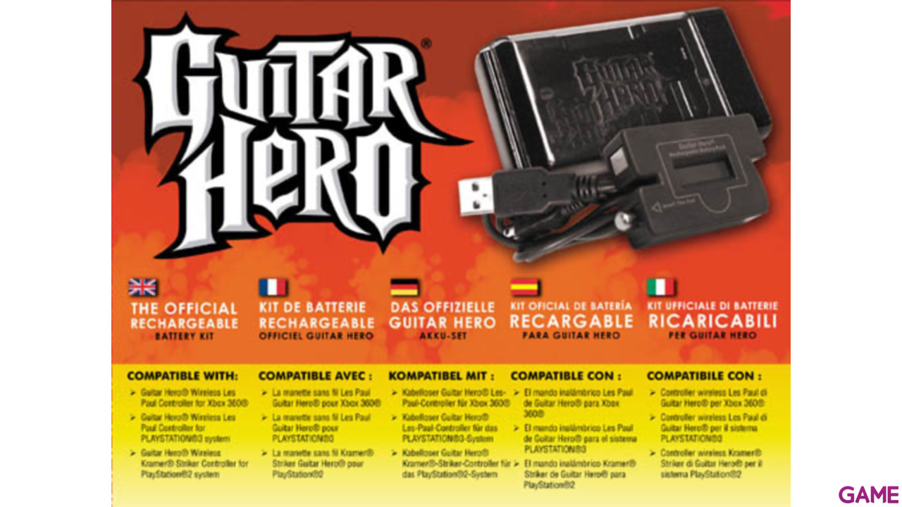 Guitar Hero Bateria Recargable Guitarra Wireless-1