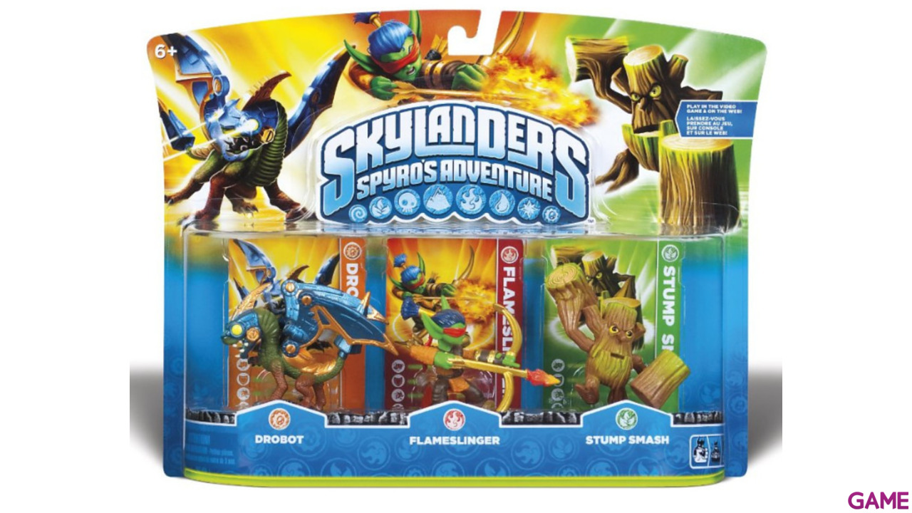 Skylanders Triple Pack A: Drodot + Flameslinger + Stump Smash-11