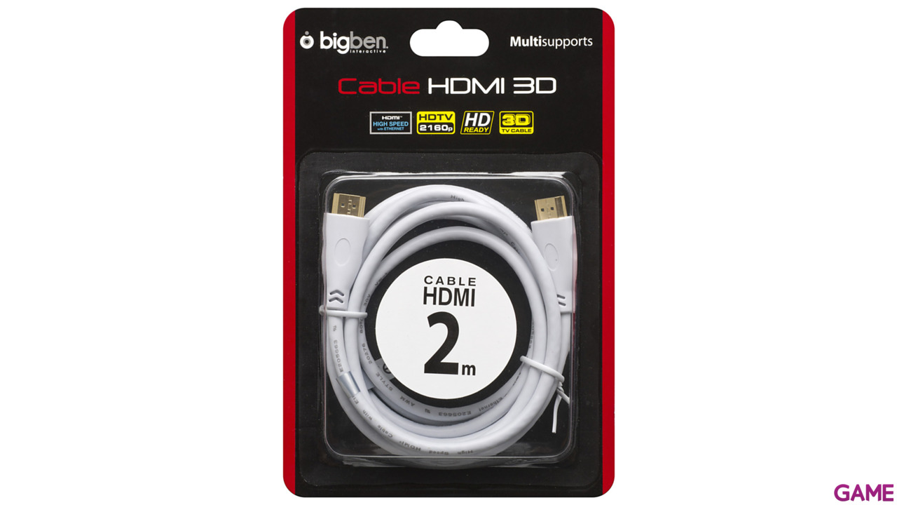 Cable HDMI 3D Blanco Bigben-3