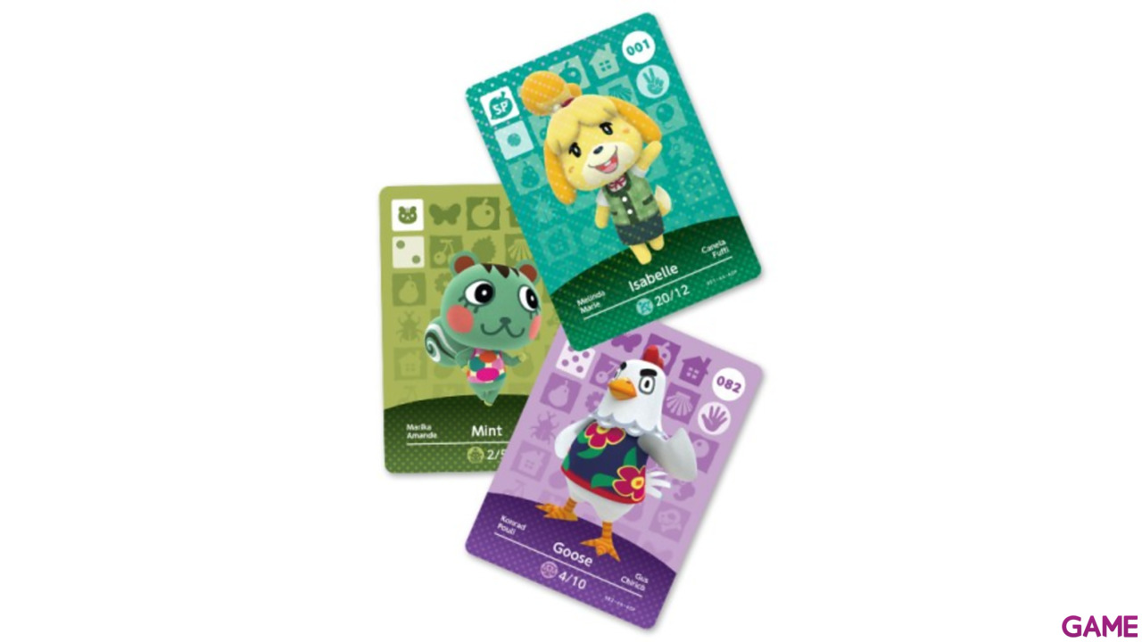 Pack 3 Tarjetas amiibo Animal Crossing - Serie 1-1