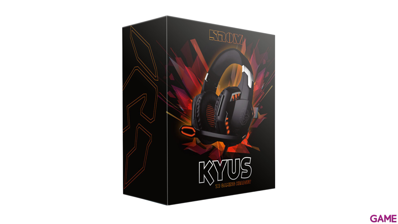 KROM Kyus 7.1 USB Led Naranja PC-PS4-PS5 - Auriculares Gaming-6