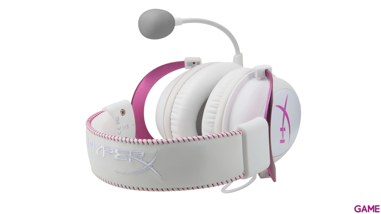 HyperX Cloud II Blanco-Rosa - Auriculares Gaming-8