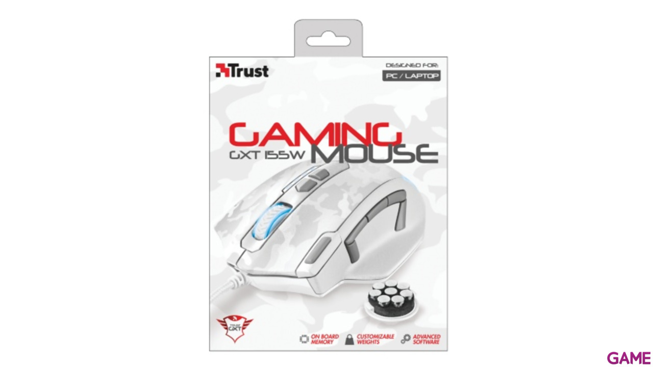 Trust GXT 155W Gaming Mouse White Camouflage - Ratón Gaming-3