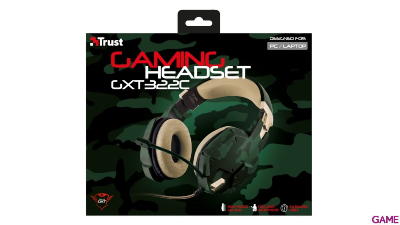 Trust GXT 322C Verde Camouflage - Auricular Gaming - Auriculares Gaming-4